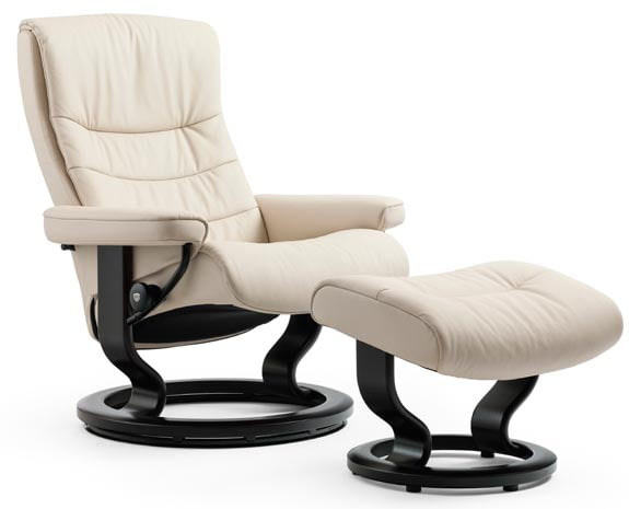 1284 Ekornes Com, Nordic Leather Recliner Chair
